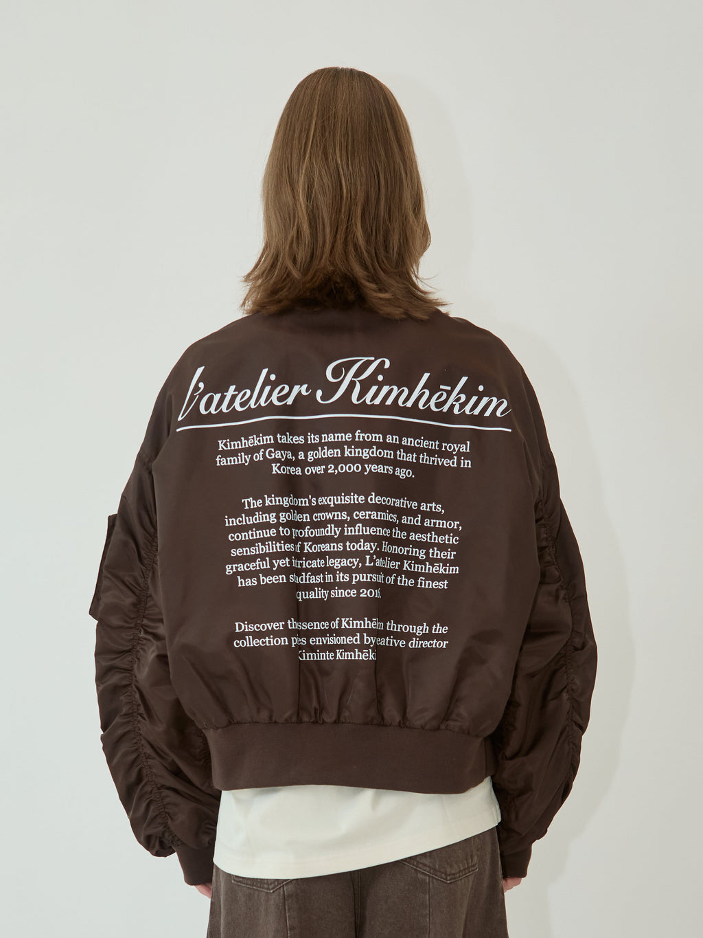 Kimhe Kim - Atelier Kimhekim Bomber Jacket (Brown) product image 5 | TRAB K-Fashion Australia