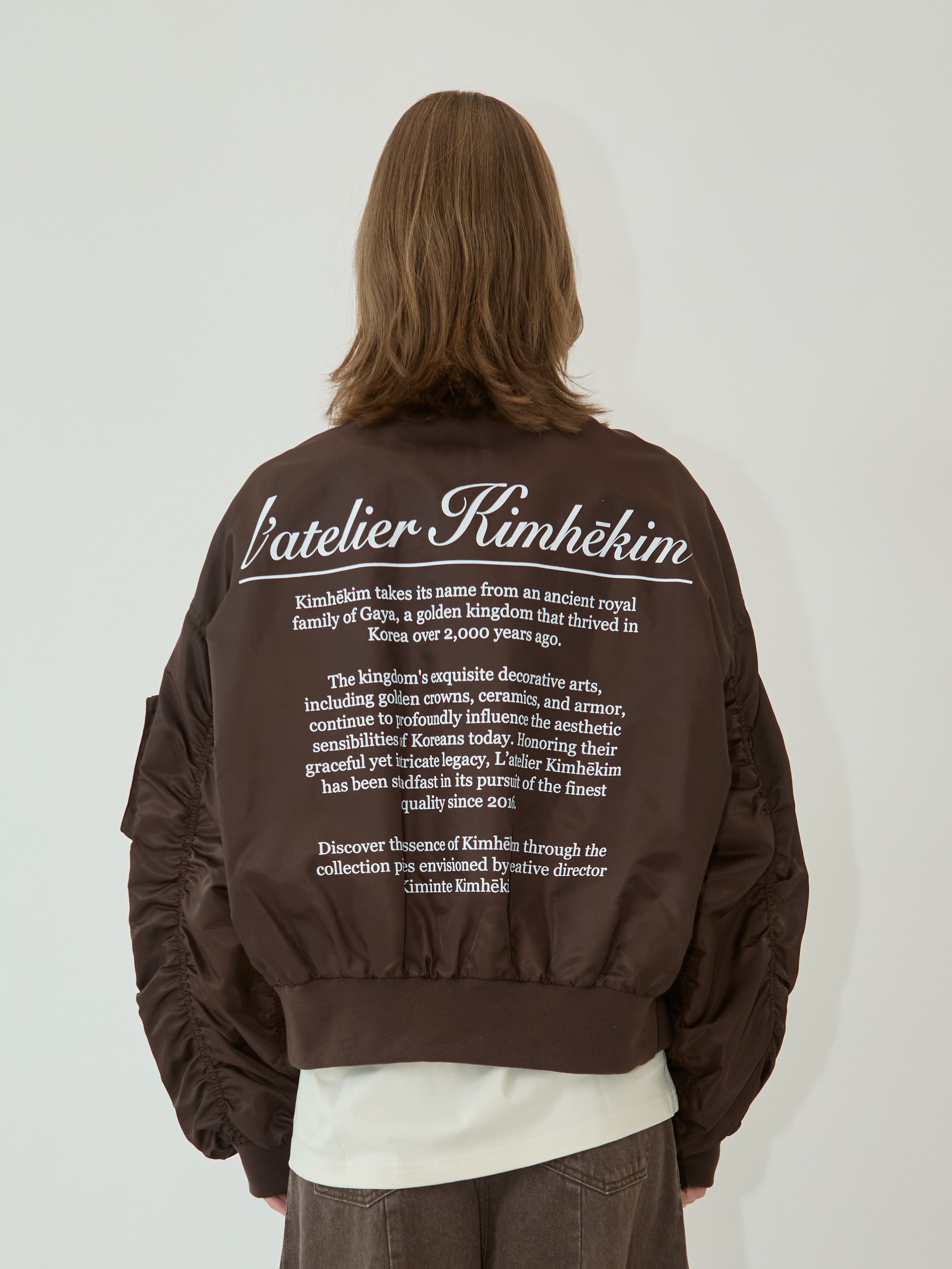 Kimhe Kim - Atelier Kimhekim Bomber Jacket (Brown) product image 5 | TRAB K-Fashion Australia