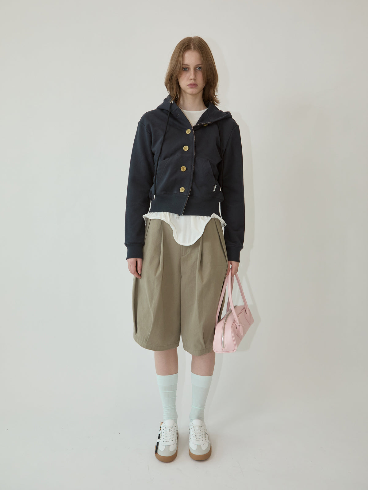 Kimhe Kim - Alex Bermuda Pants (Khaki) product image 1 | TRAB K-Fashion Australia