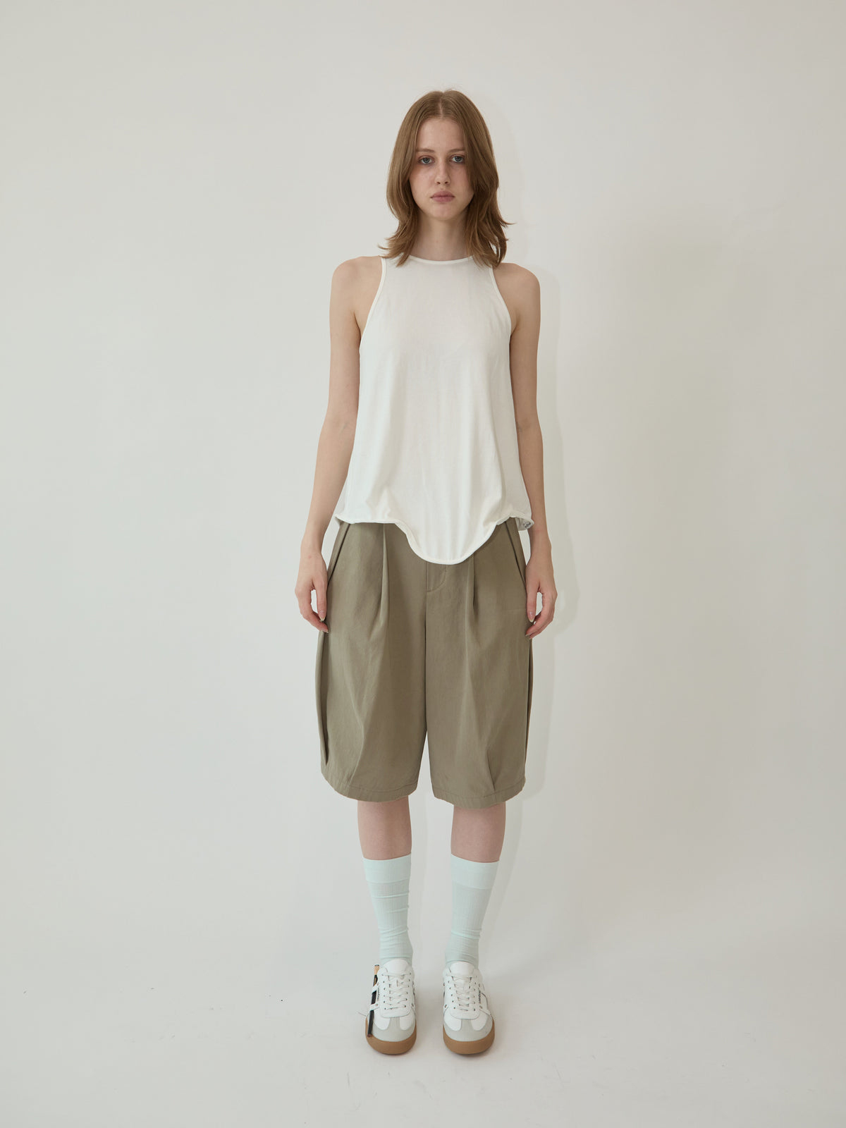 Kimhe Kim - Julia Layered Sleeveless Top (Ivory) product image 1 | TRAB K-Fashion Australia