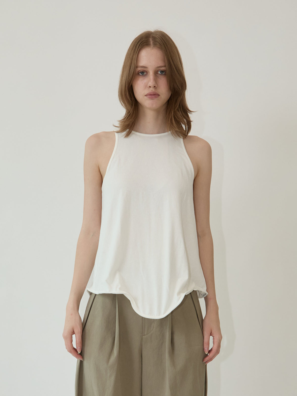 Kimhe Kim - Julia Layered Sleeveless Top (Ivory) product image 2 | TRAB K-Fashion Australia