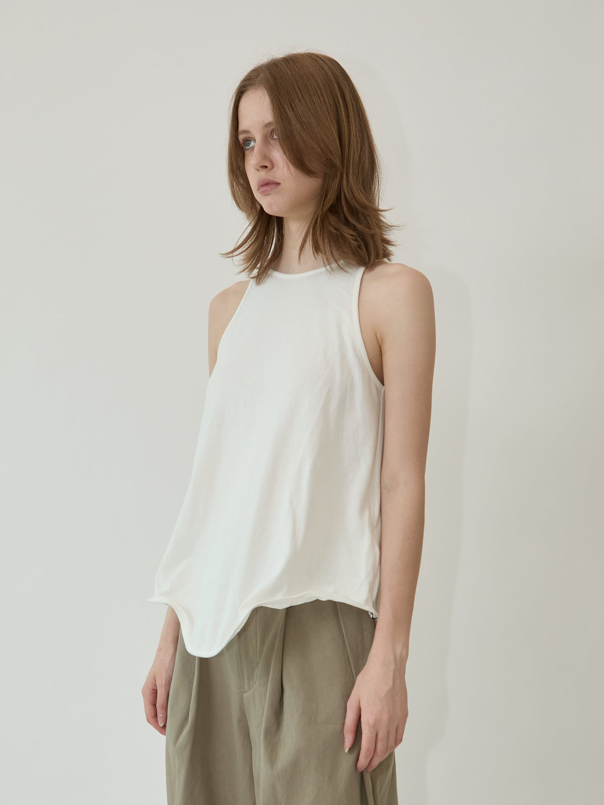 Kimhe Kim - Julia Layered Sleeveless Top (Ivory) product image 3 | TRAB K-Fashion Australia