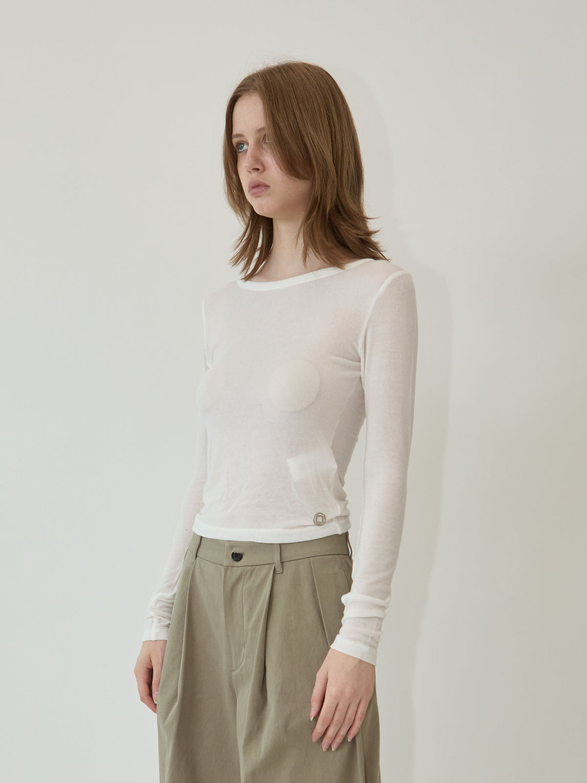 Kimhe Kim - Julia Layered Long Sleeve (Ivory) product image 3 | TRAB K-Fashion Australia