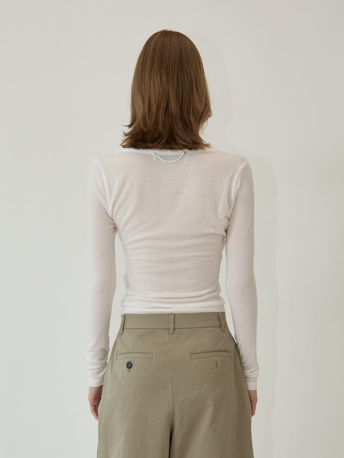 Kimhe Kim - Julia Layered Long Sleeve (Ivory) product image 5 | TRAB K-Fashion Australia