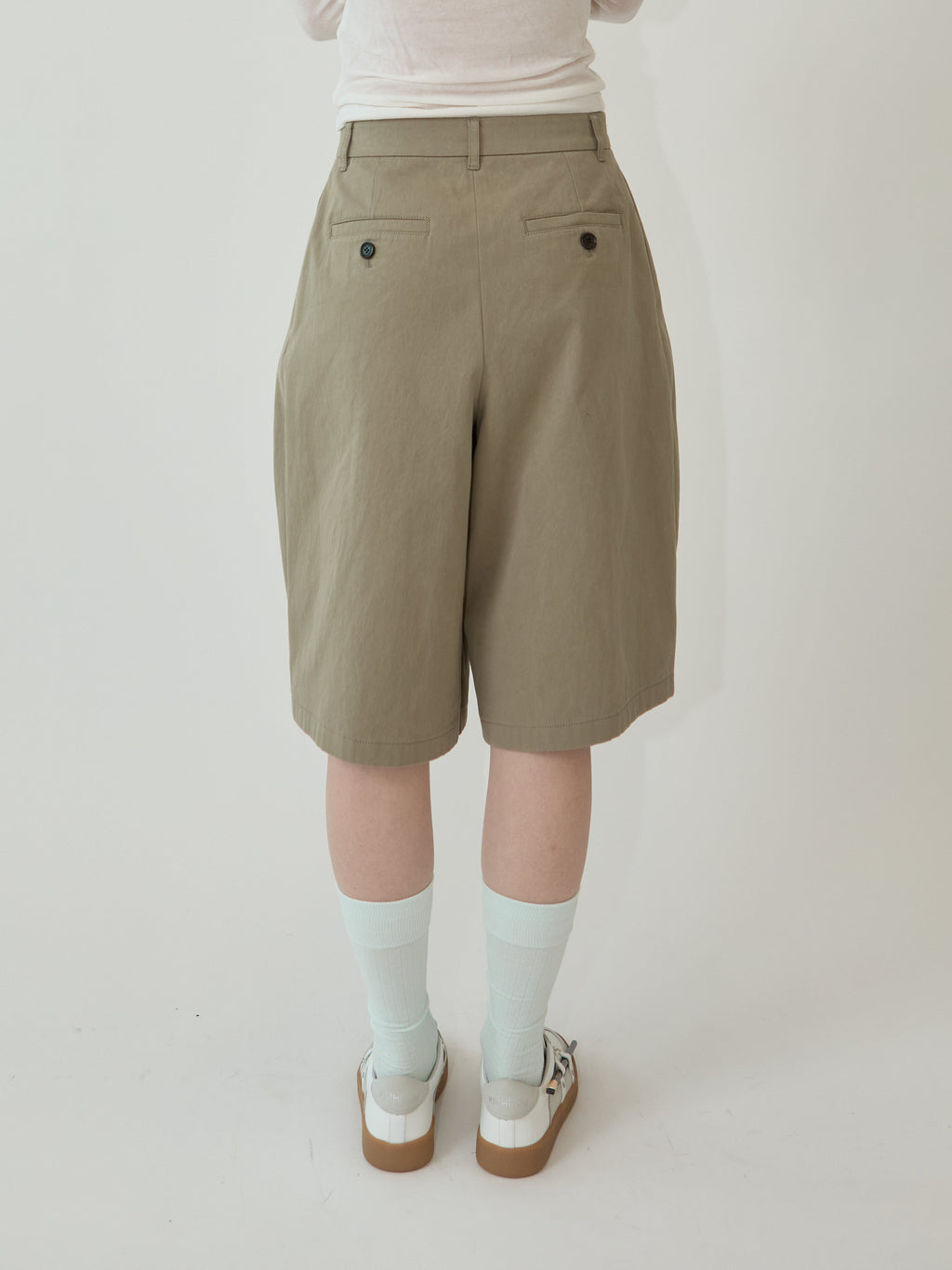 Kimhe Kim - Alex Bermuda Pants (Khaki) product image 5 | TRAB K-Fashion Australia