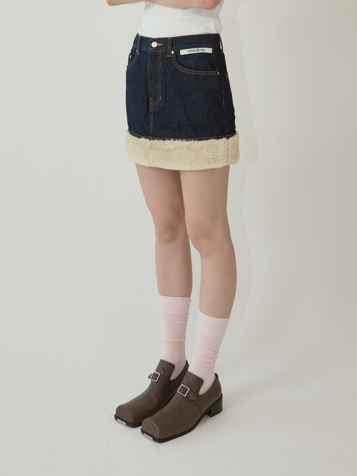 Kimhe Kim - Robin Denim Skirt (Blue) product image 3 | TRAB K-Fashion Australia