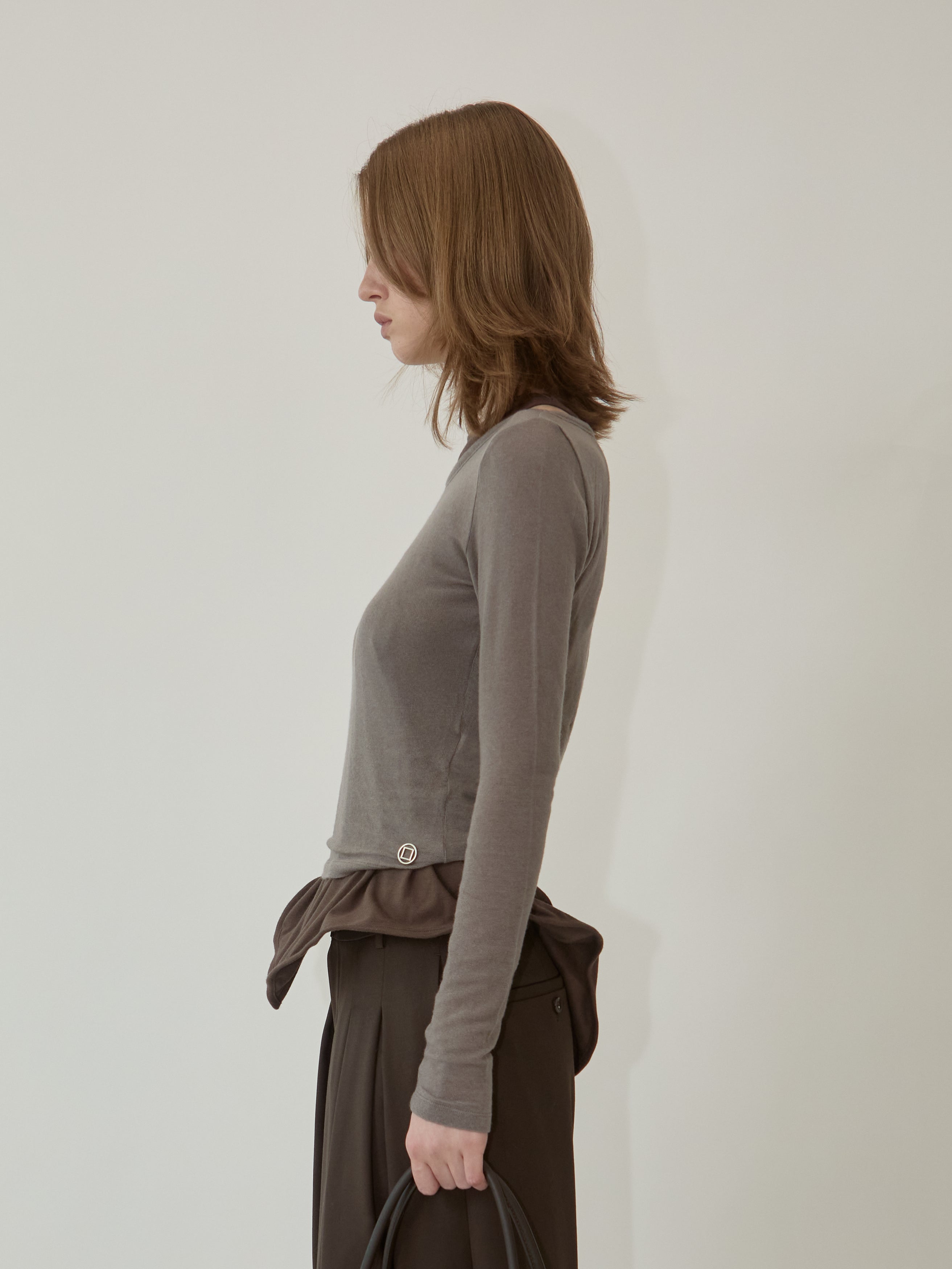 Kimhe Kim - Julia Layered Long Sleeve (Brown) product image 4 | TRAB K-Fashion Australia