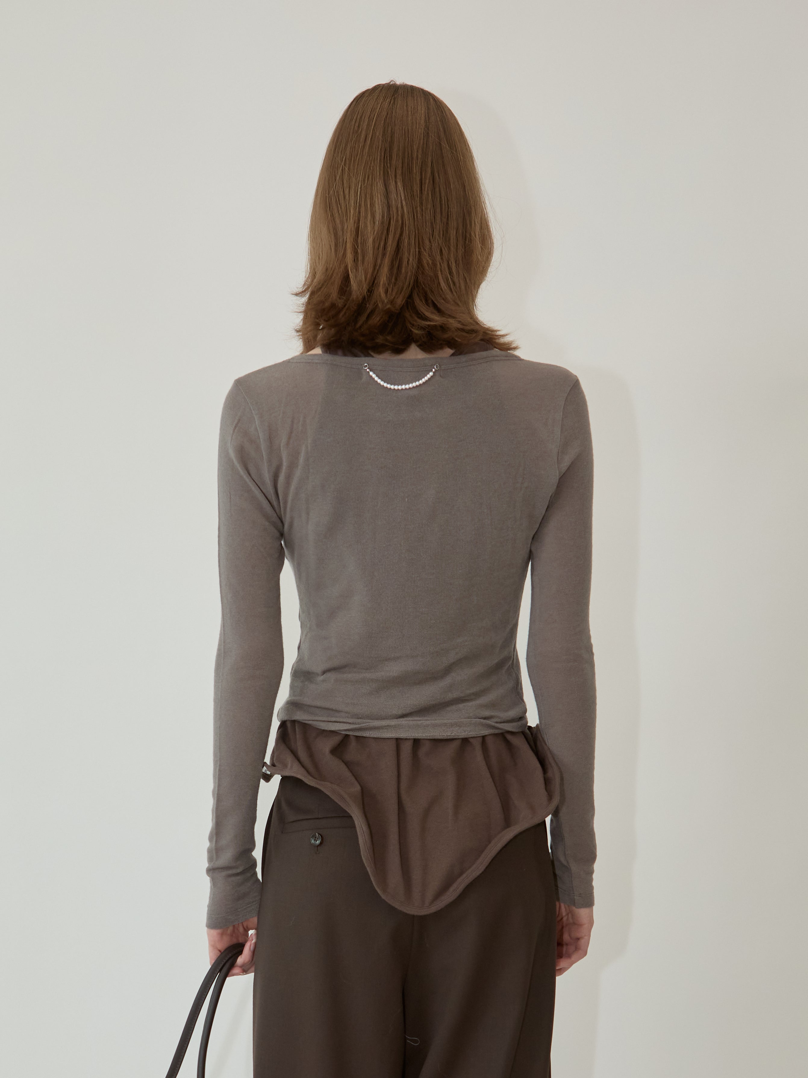 Kimhe Kim - Julia Layered Long Sleeve (Brown) product image 5 | TRAB K-Fashion Australia