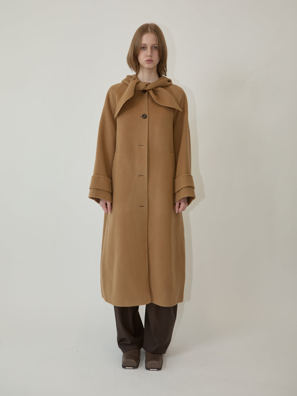 Kimhe Kim - Sasha Hoodie Coat (Brown) product image 1 | TRAB K-Fashion Australia