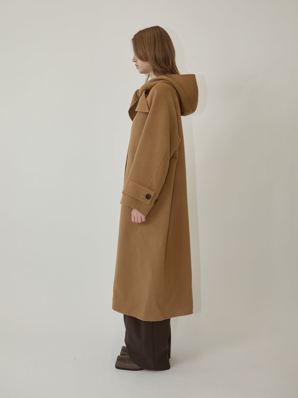 Kimhe Kim - Sasha Hoodie Coat (Brown) product image 3 | TRAB K-Fashion Australia