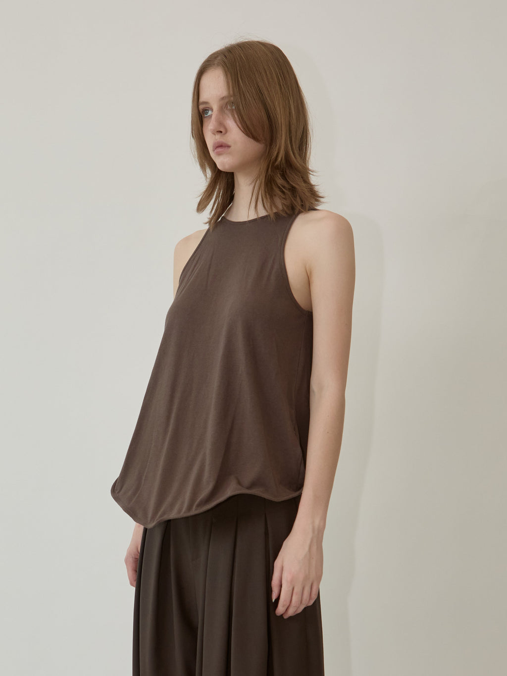 Kimhe Kim - Julia Layered Sleeveless Top (Brown) product image 3 | TRAB K-Fashion Australia