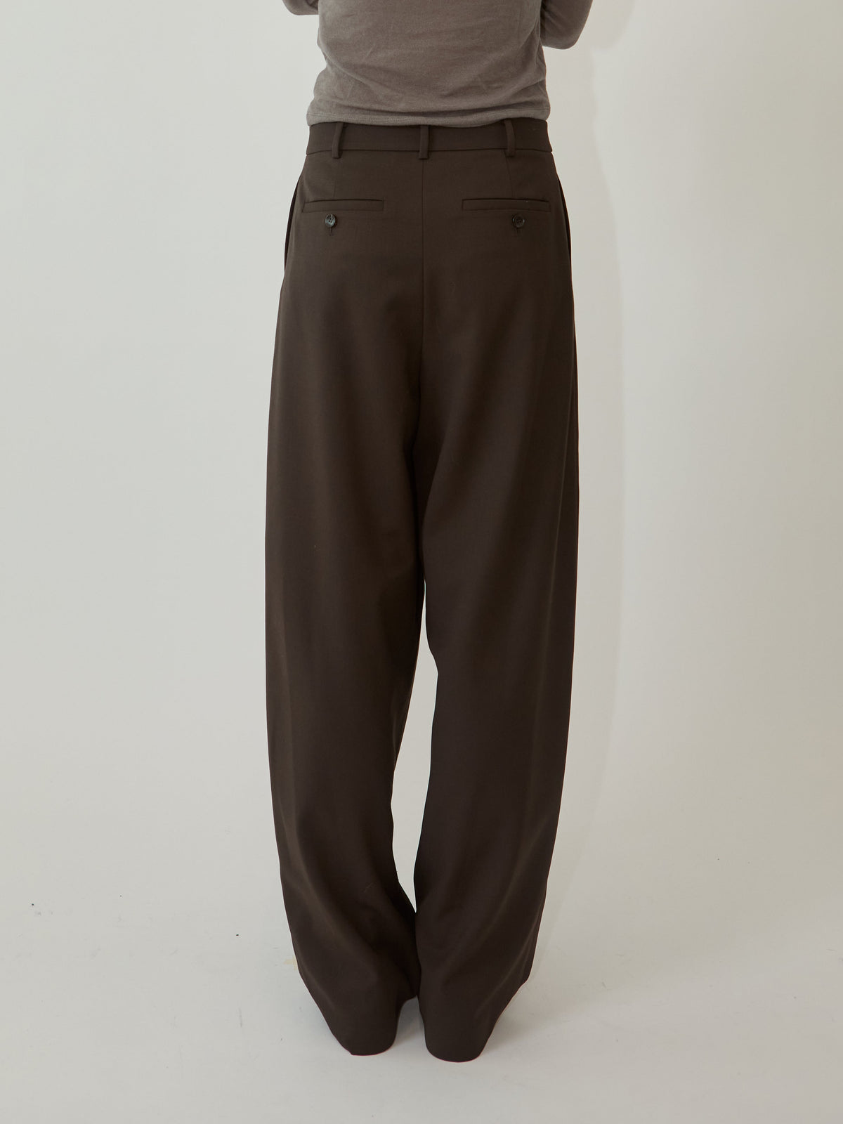Kimhe Kim - Alex Pintuck Pants (Brown) product image 5 | TRAB K-Fashion Australia