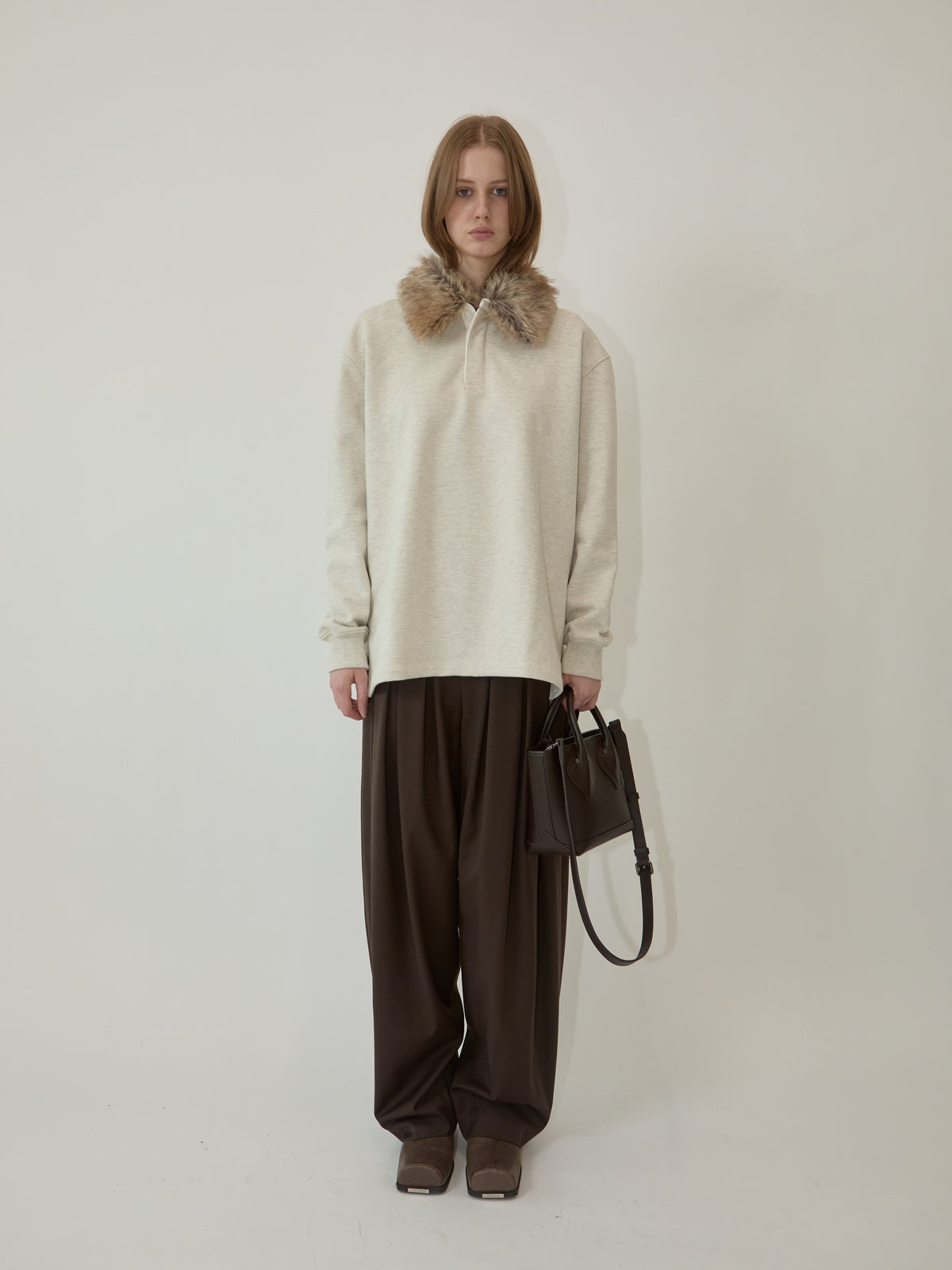 Kimhe Kim - Robin Pk Long Sleeve Top (Beige) product image 1 | TRAB K-Fashion Australia