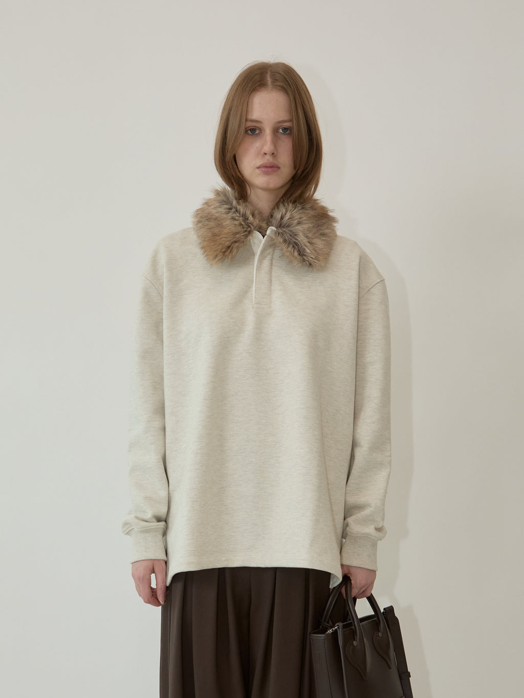 Kimhe Kim - Robin Pk Long Sleeve Top (Beige) product image 2 | TRAB K-Fashion Australia