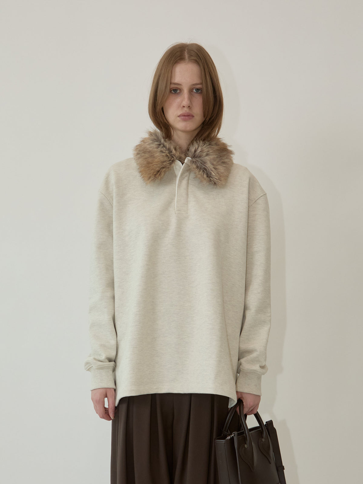 Kimhe Kim - Robin Pk Long Sleeve Top (Beige) product image 2 | TRAB K-Fashion Australia