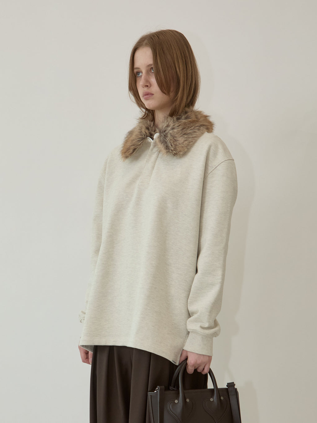 Kimhe Kim - Robin Pk Long Sleeve Top (Beige) product image 3 | TRAB K-Fashion Australia