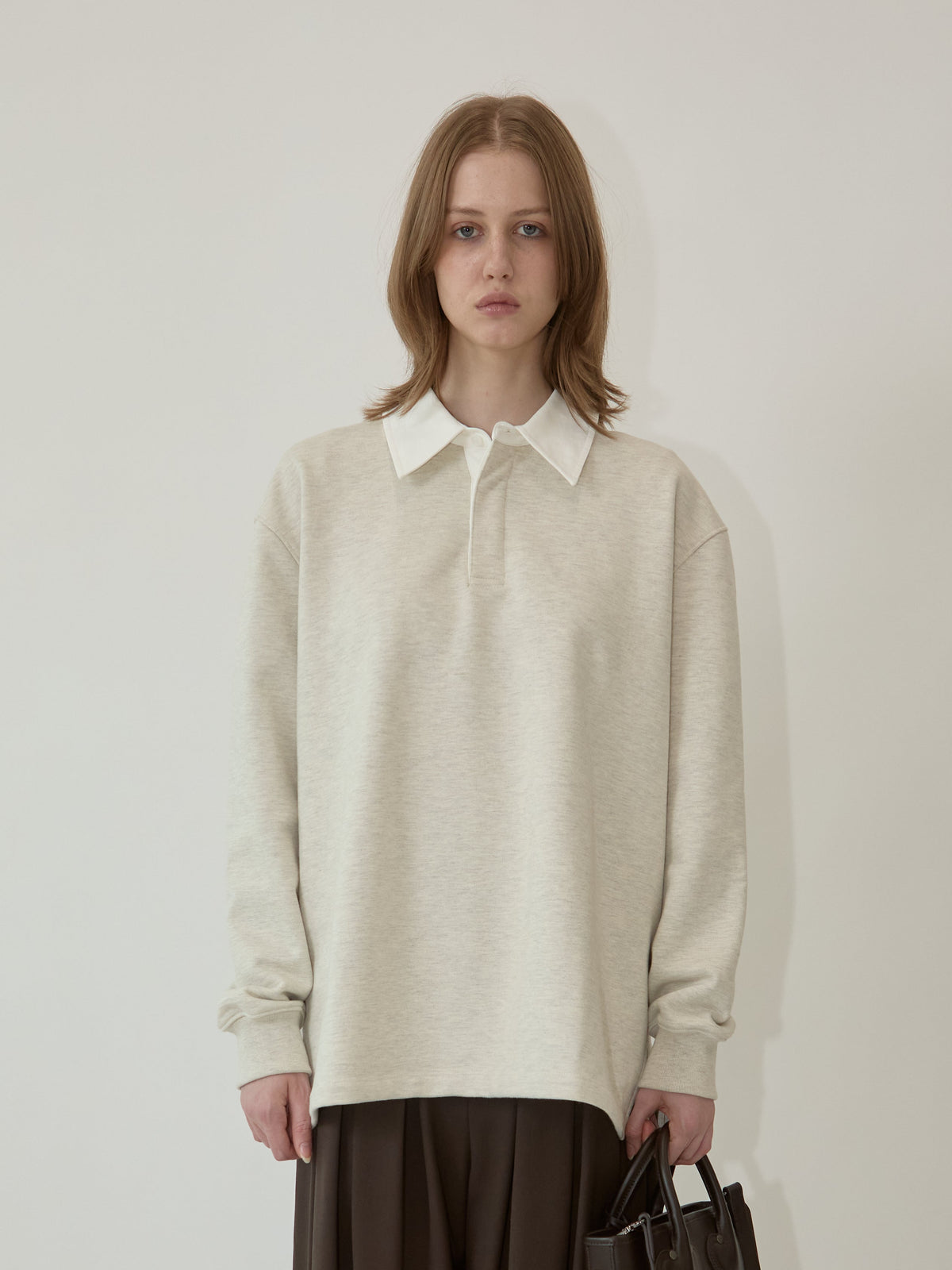 Kimhe Kim - Robin Pk Long Sleeve Top (Beige) product image 6 | TRAB K-Fashion Australia