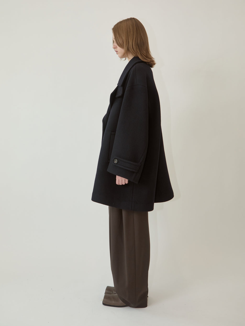 Kimhe Kim - Chloe Oversized Peacoat (Navy) product image 4 | TRAB K-Fashion Australia
