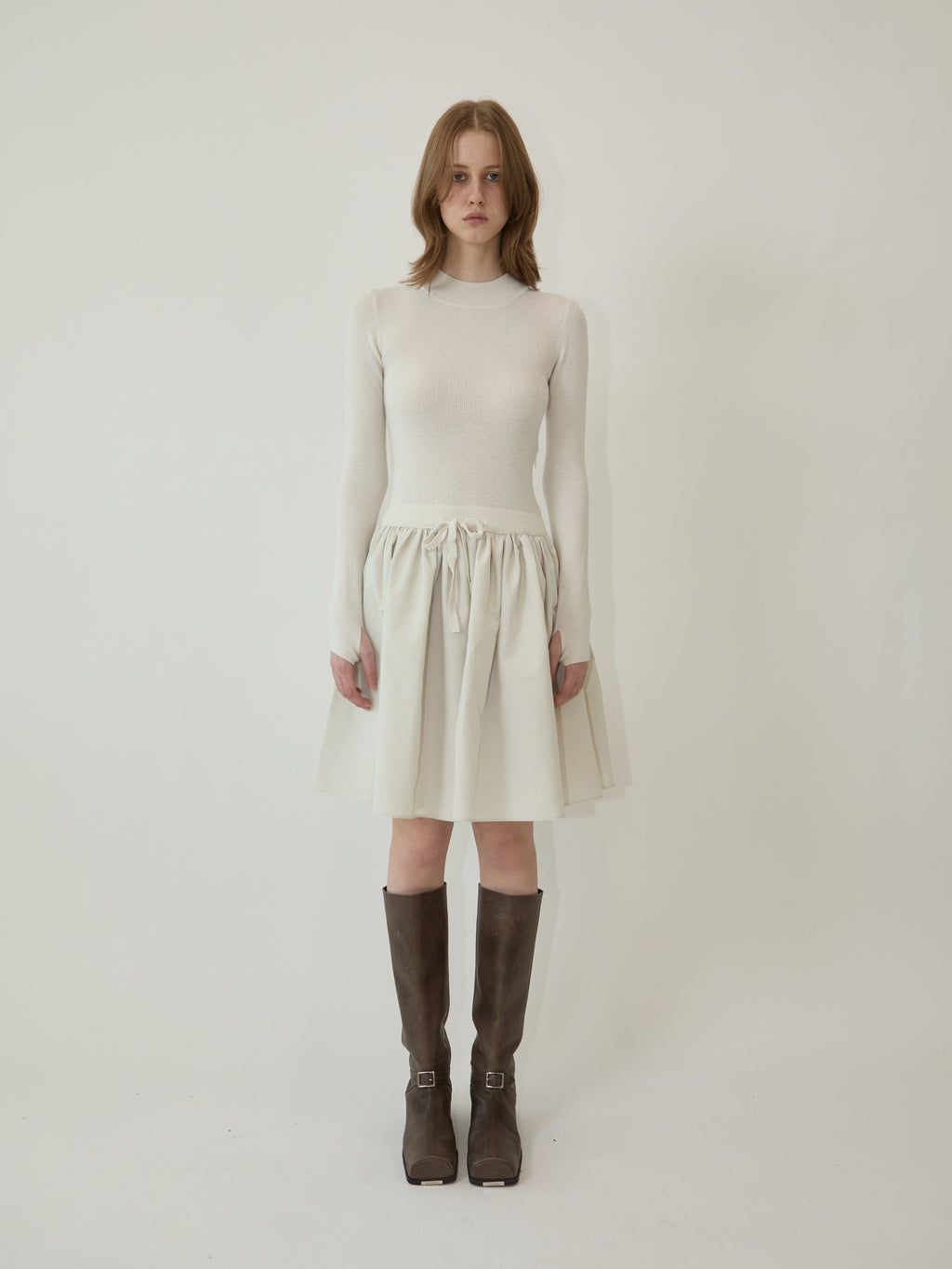 Kimhe Kim - Amelie Knit Dress (Ivory) product image 1 | TRAB K-Fashion Australia