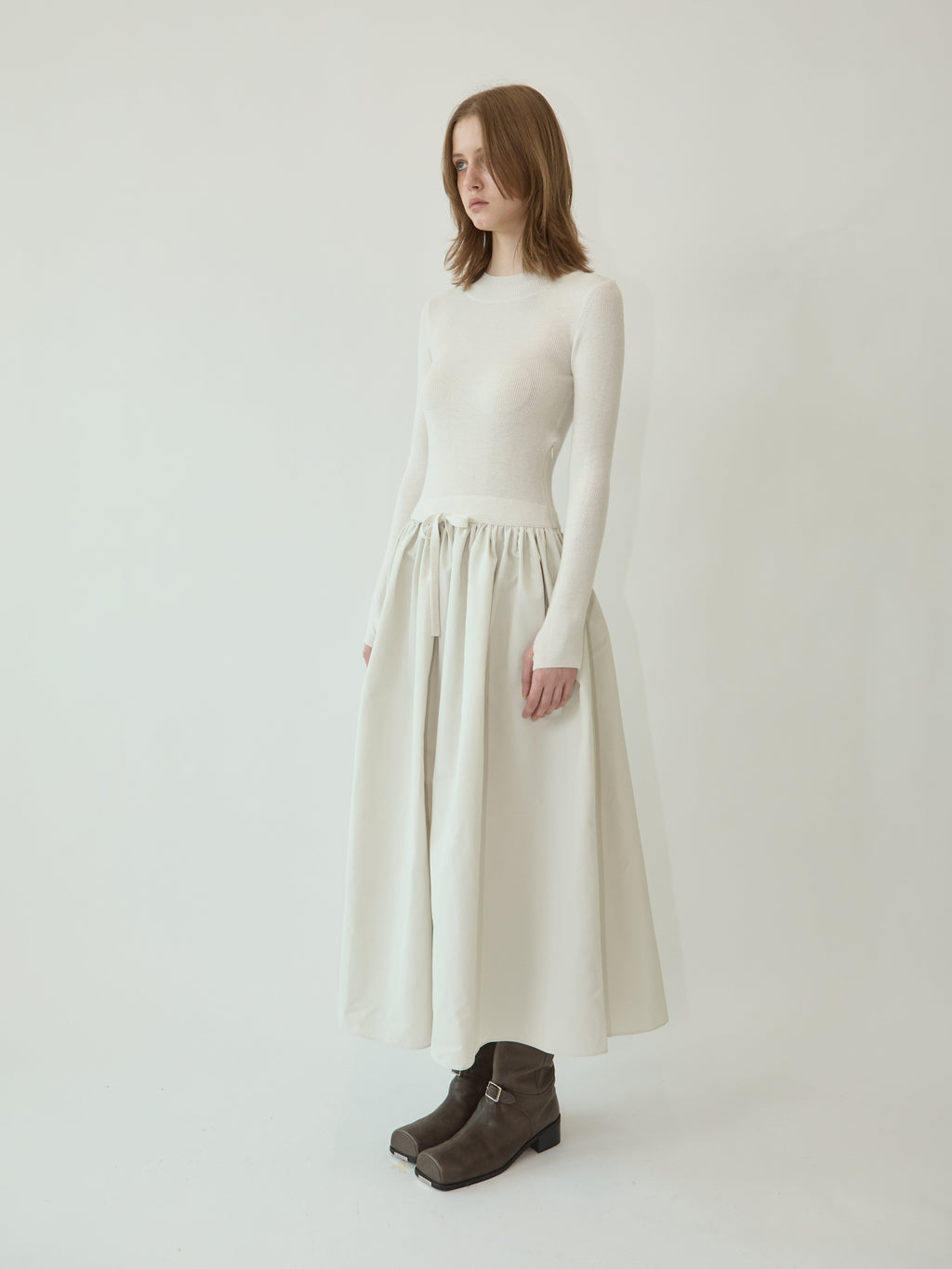 Kimhe Kim - Amelie Knit Long Dress (Ivory) product image 2 | TRAB K-Fashion Australia