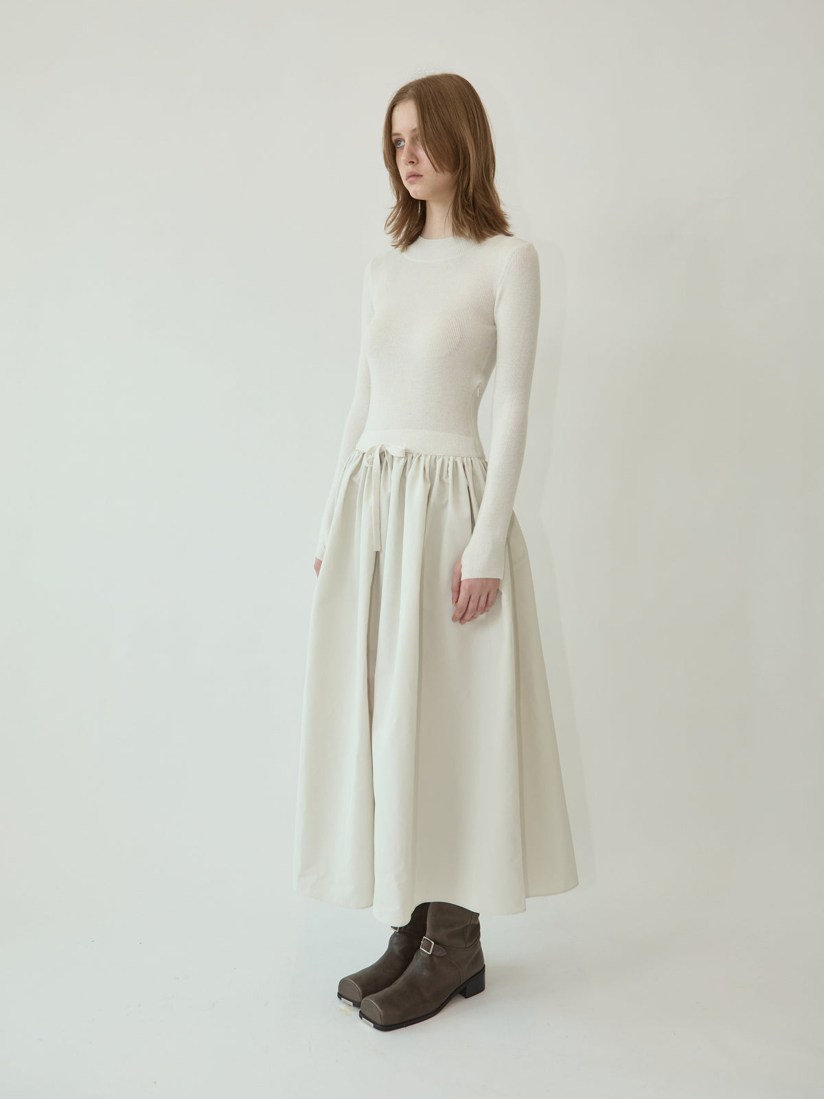 Kimhe Kim - Amelie Knit Long Dress (Ivory) product image 2 | TRAB K-Fashion Australia