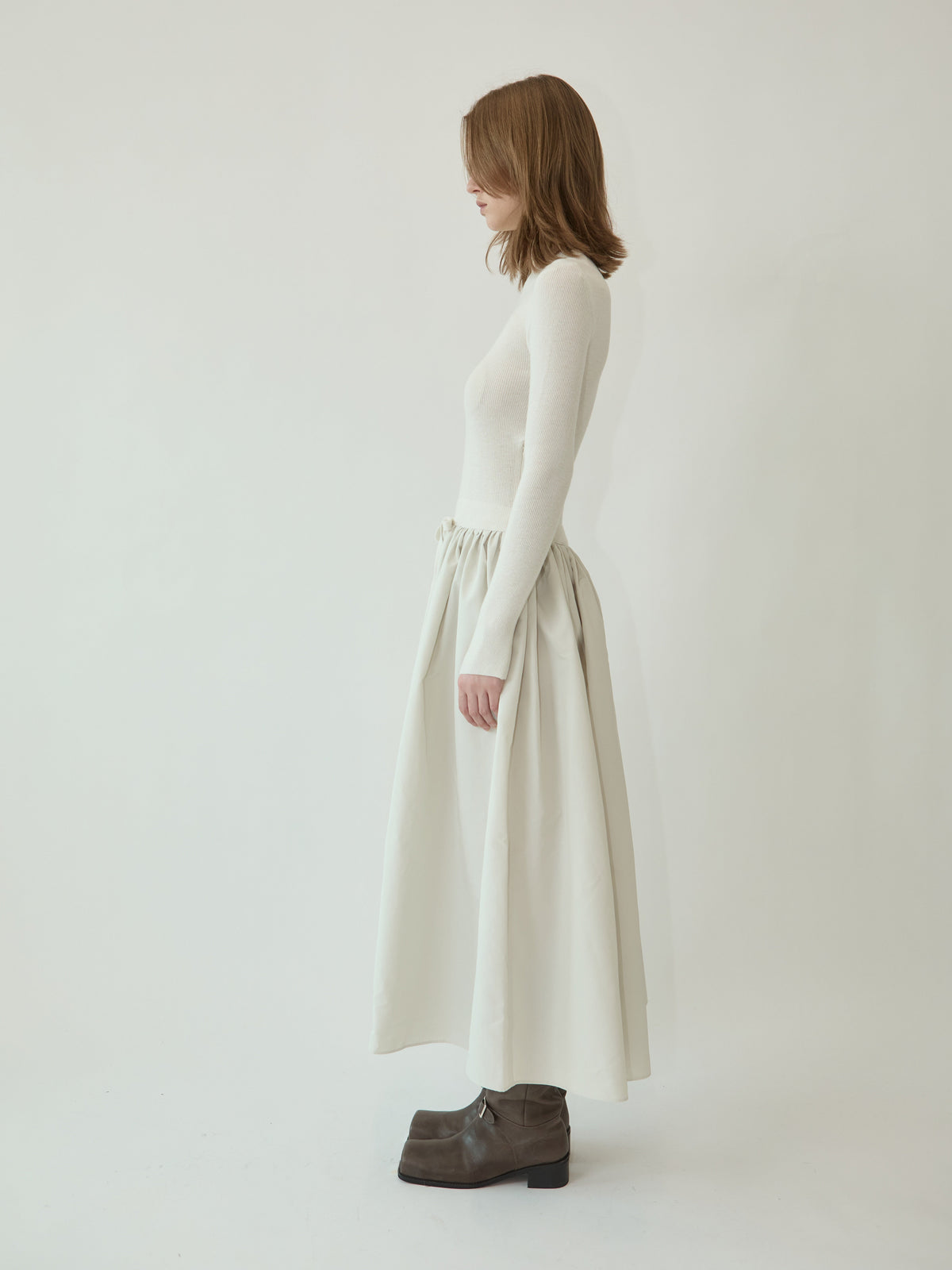 Kimhe Kim - Amelie Knit Long Dress (Ivory) product image 3 | TRAB K-Fashion Australia