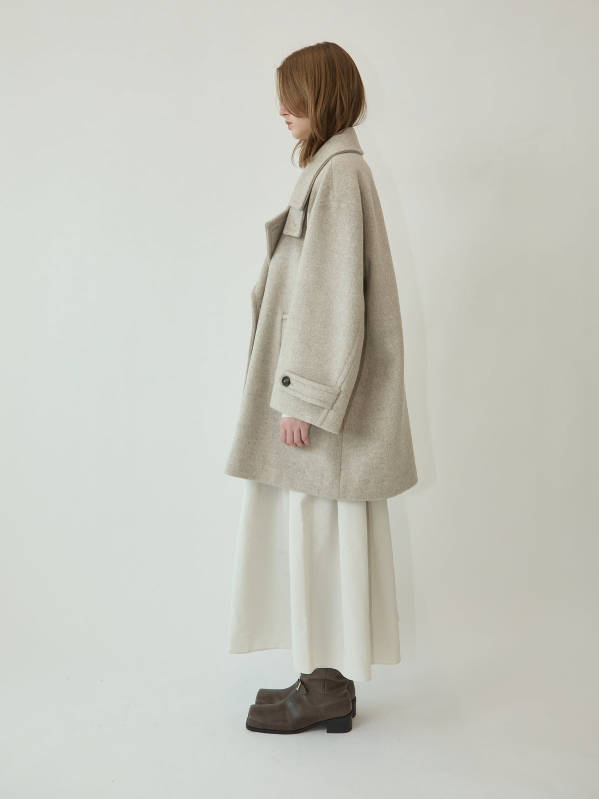 Kimhe Kim - Chloe Oversized Peacoat (Beige) product image 4 | TRAB K-Fashion Australia