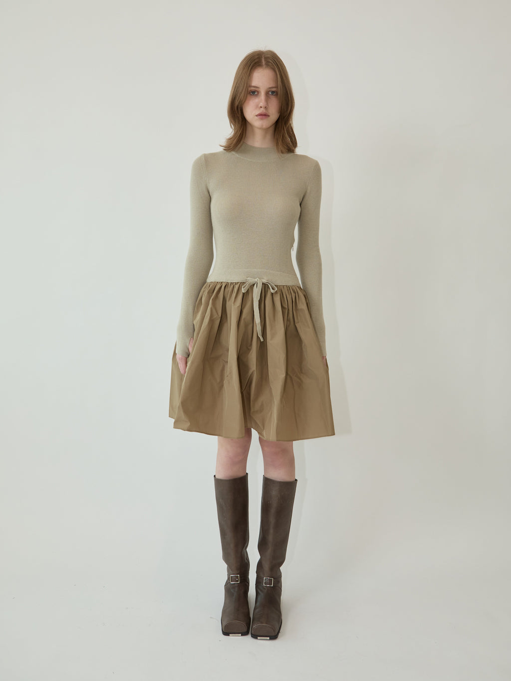 Kimhe Kim - Amelie Knit Dress (Beige) product image 1 | TRAB K-Fashion Australia