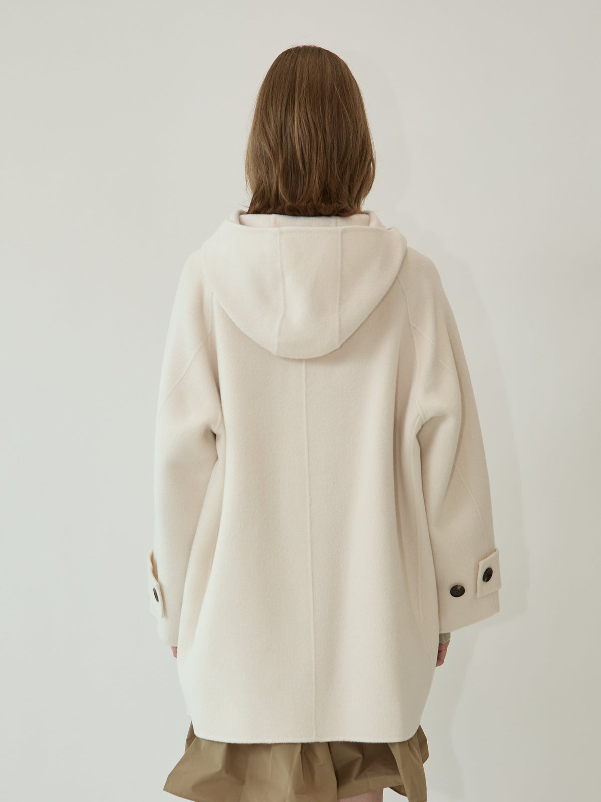 Kimhe Kim - Sasha Short Hoodie Coat (Ivory) product image 6 | TRAB K-Fashion Australia