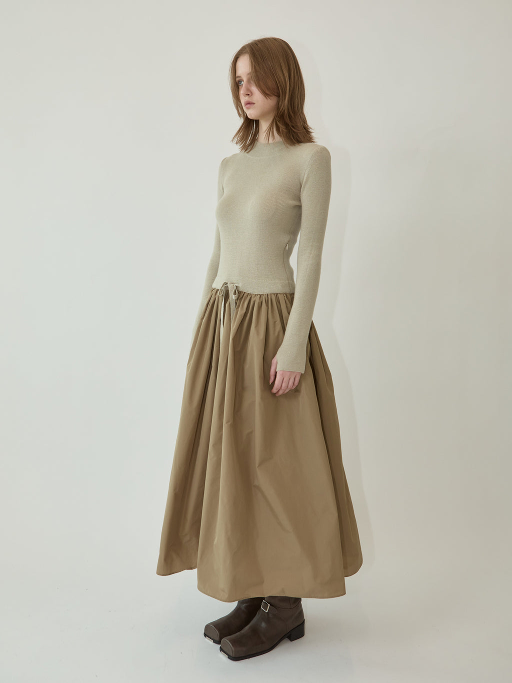 Kimhe Kim - Amelie Knit Long Dress (Beige) product image 2 | TRAB K-Fashion Australia