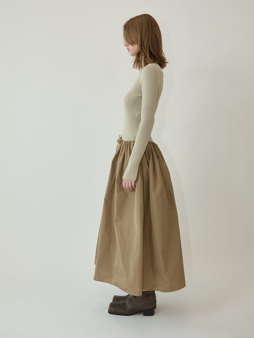 Kimhe Kim - Amelie Knit Long Dress (Beige) product image 3 | TRAB K-Fashion Australia