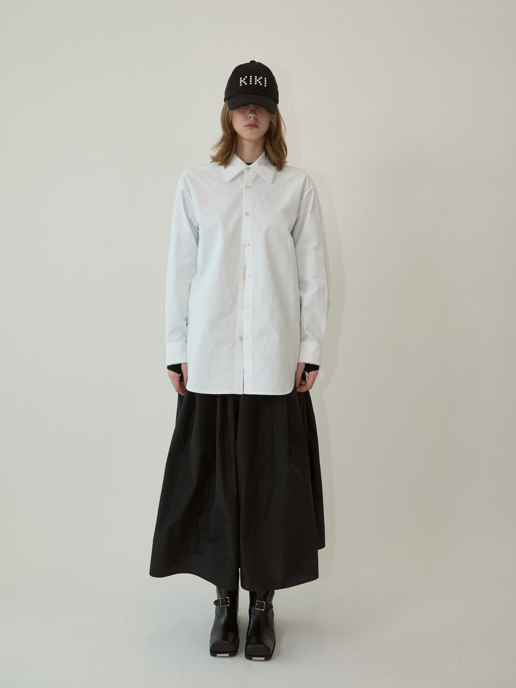 Kimhe Kim - Pearl Trimmed Shirt (White) product image 1 | TRAB K-Fashion Australia