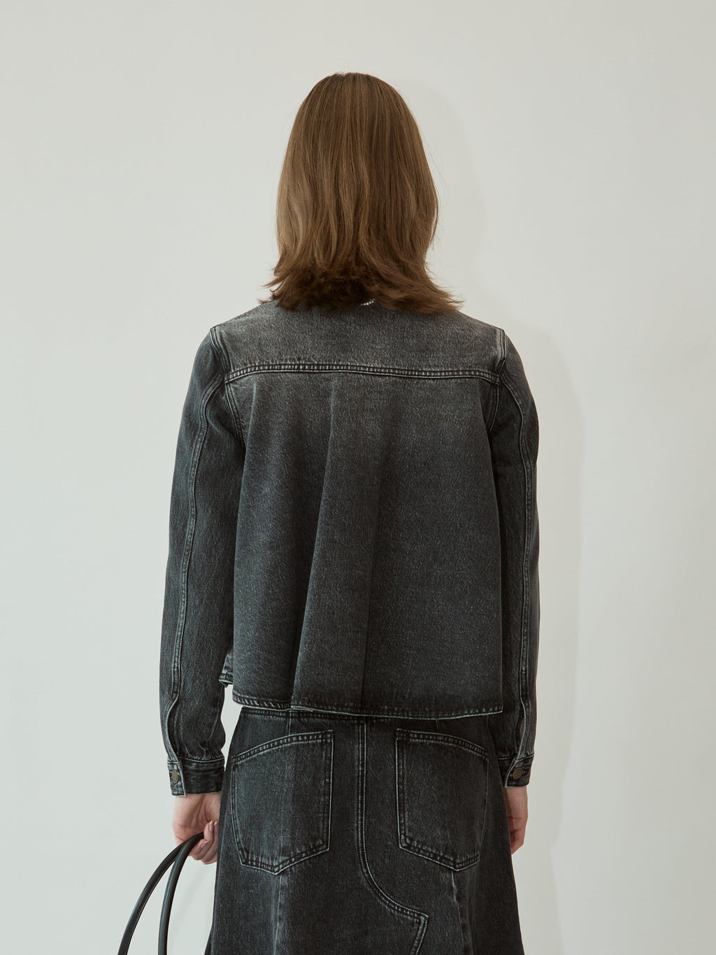 Kimhe Kim - Julia Shirring Denim Jacket (Black) product image 5 | TRAB K-Fashion Australia