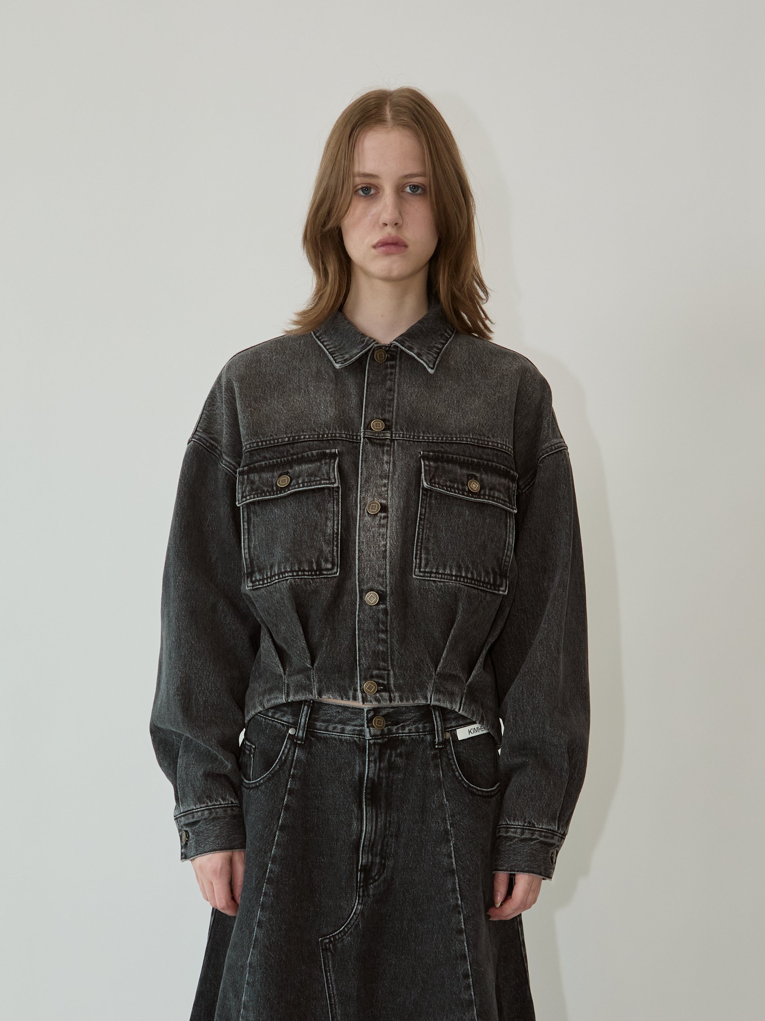 Kimhe Kim - Victor Denim Jacket (Black) product image 2 | TRAB K-Fashion Australia