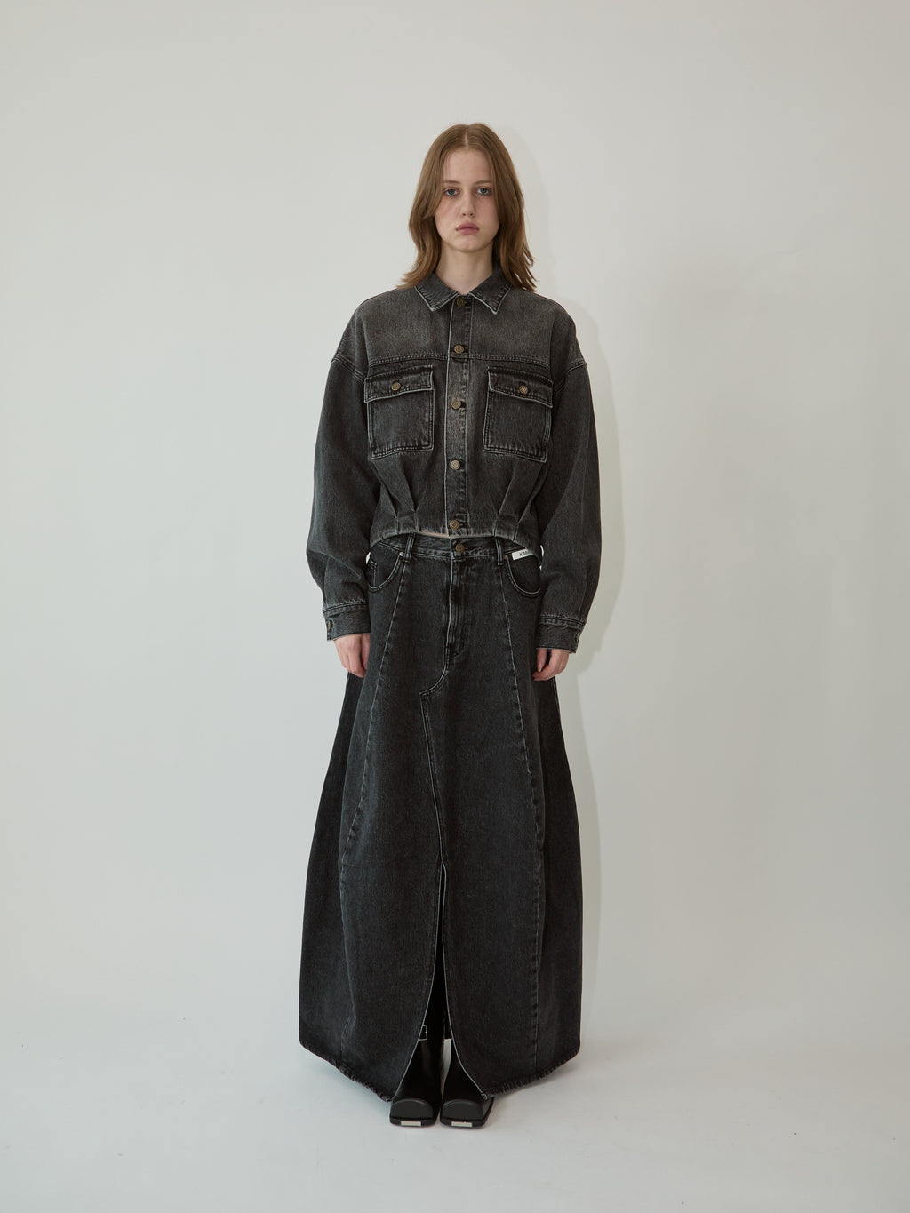 Kimhe Kim - Victor Denim Jacket (Black) product image 1 | TRAB K-Fashion Australia