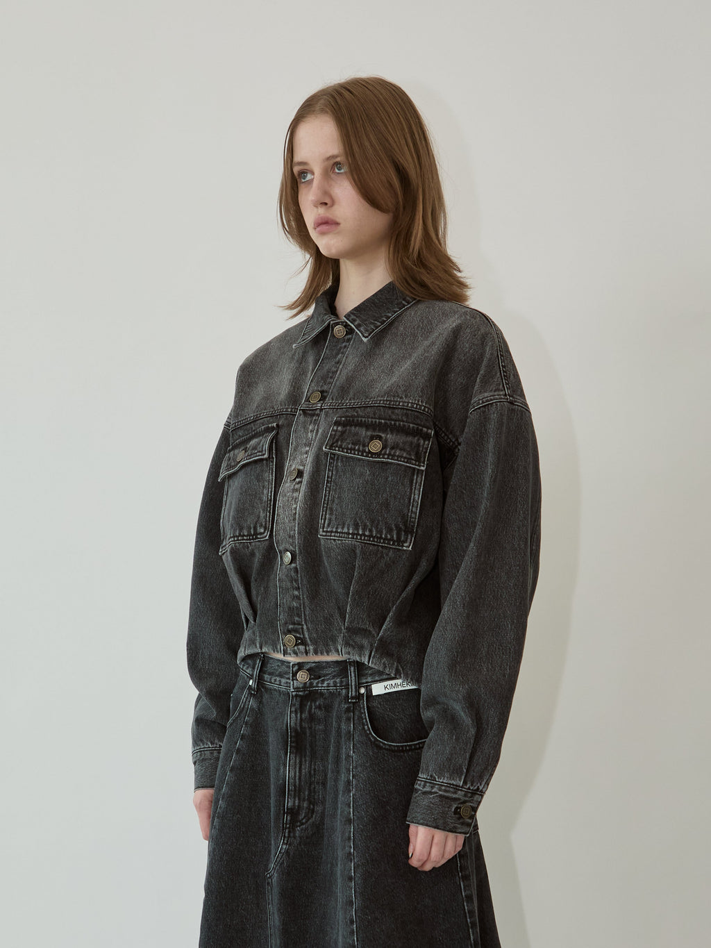 Kimhe Kim - Victor Denim Jacket (Black) product image 3 | TRAB K-Fashion Australia