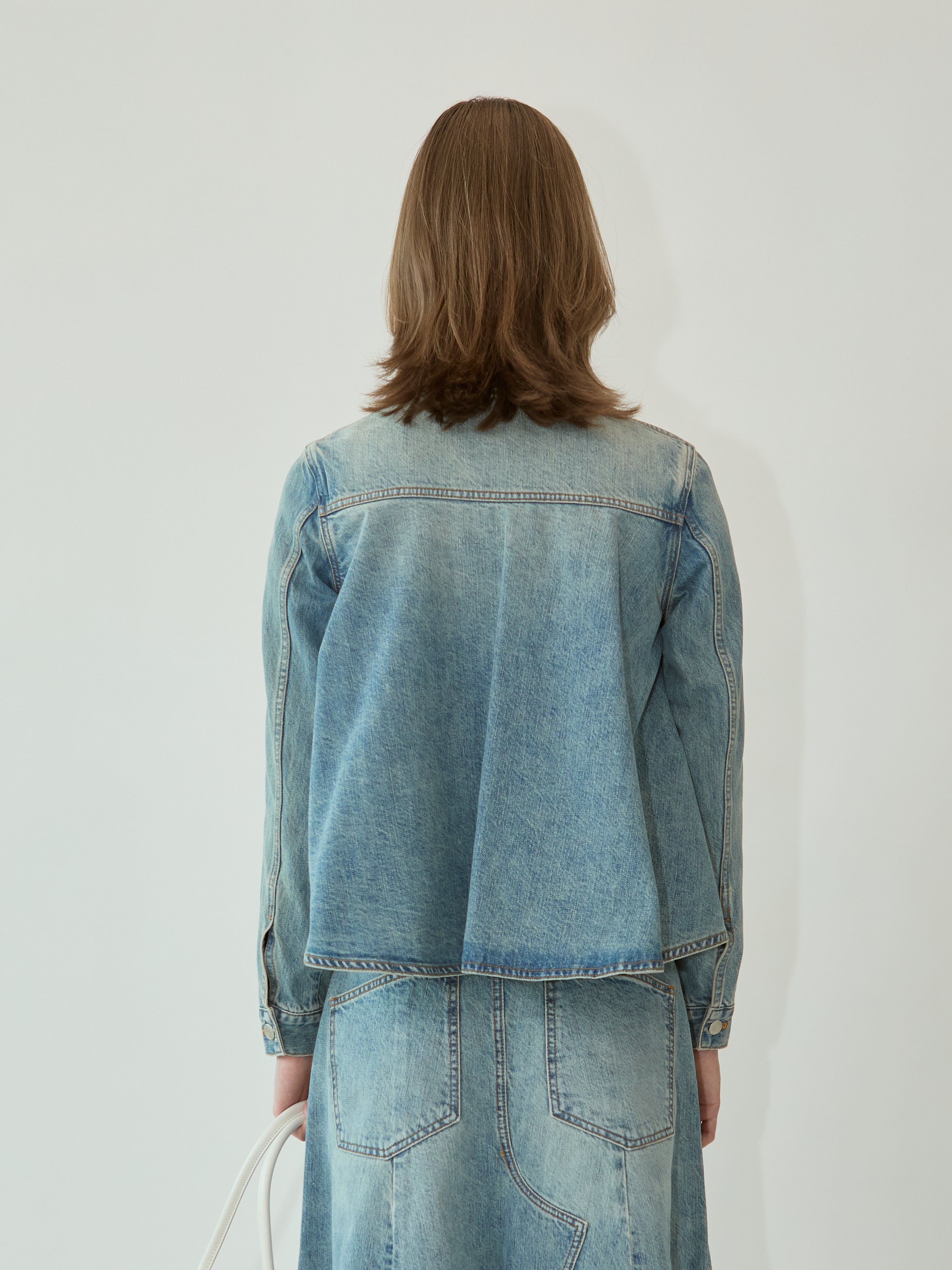 Kimhe Kim - Julia Shirring Denim Jacket (Blue) product image 5 | TRAB K-Fashion Australia