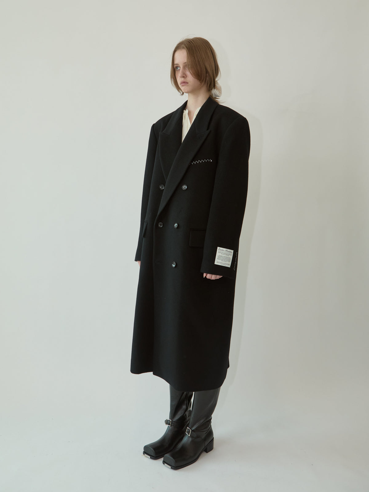 Kimhe Kim - Daniel Double Brestead Coat (Black) product image 2 | TRAB K-Fashion Australia