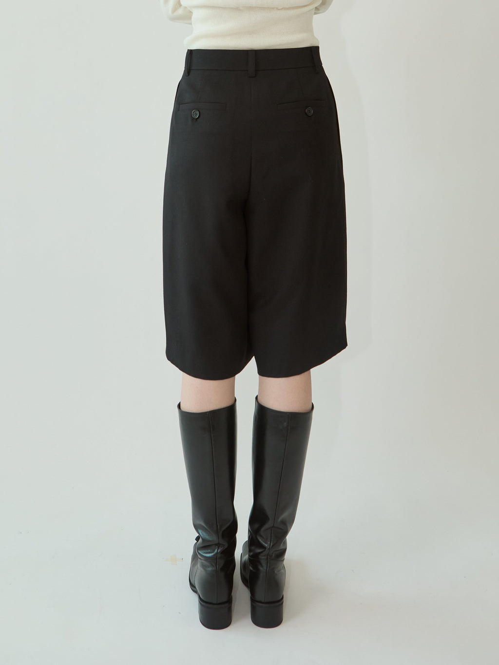 Kimhe Kim - Wool-Blended Alex Bermuda Pants (Black) product image 5 | TRAB K-Fashion Australia