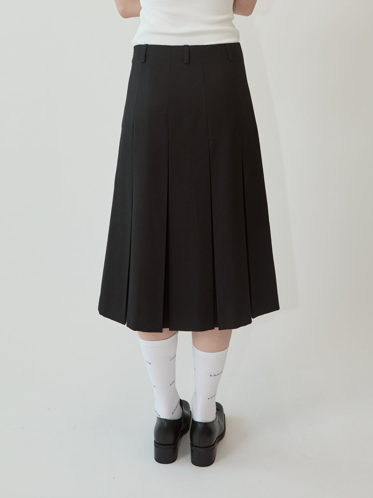 Kimhe Kim - Wool-Blended Alex Pleated Skirt (Black) product image 2 | TRAB K-Fashion Australia