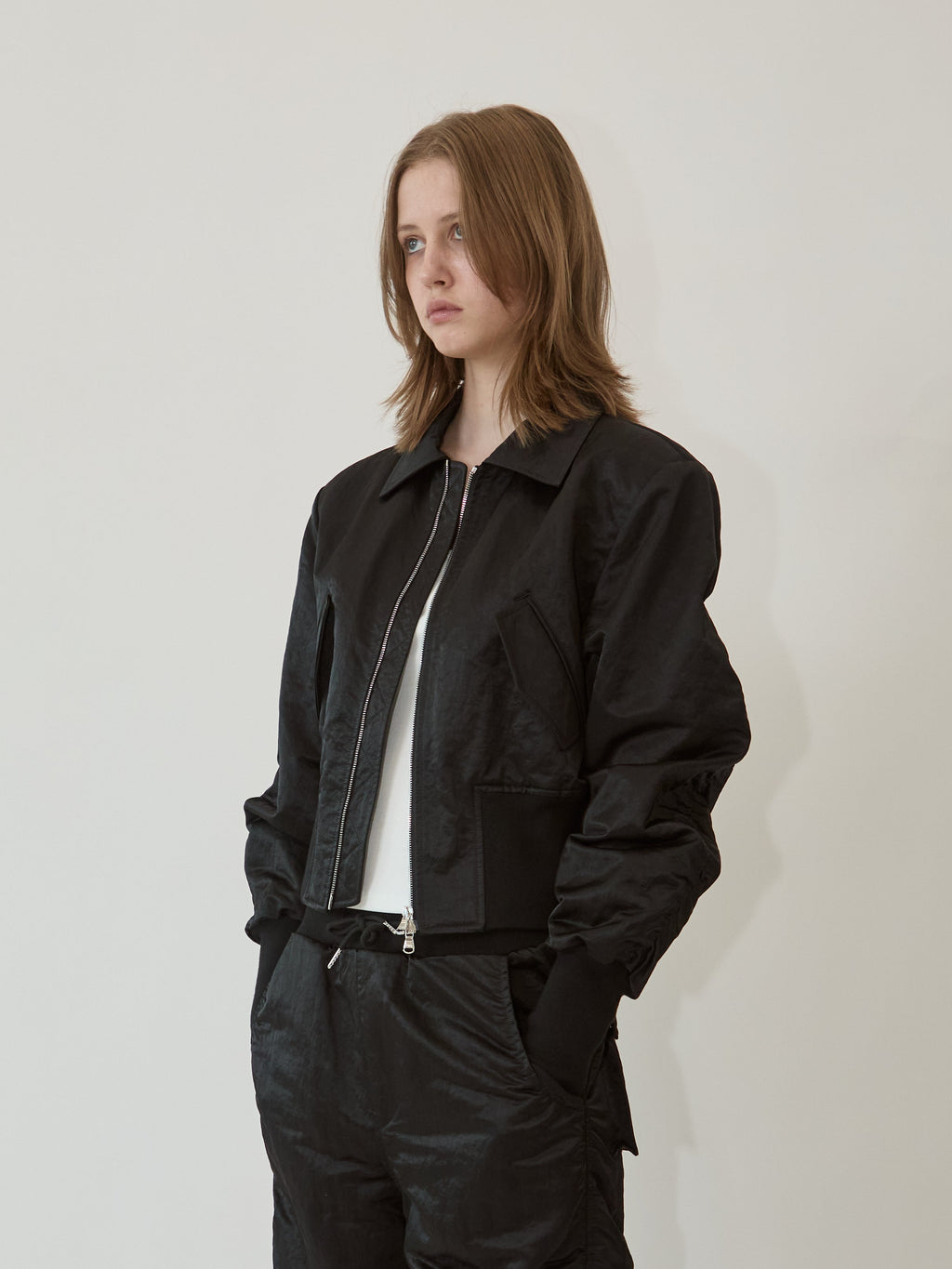 Kimhe Kim - Avril Bomber Jacket (Black) product image 3 | TRAB K-Fashion Australia