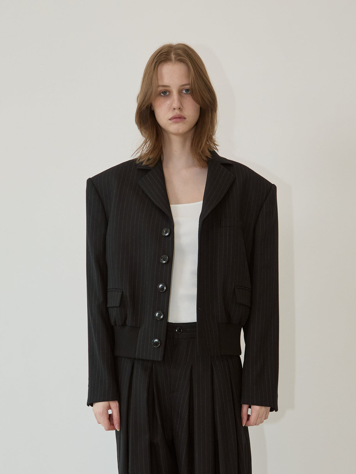 Kimhe Kim - Alex Striped Jacket (Black) product image 2 | TRAB K-Fashion Australia