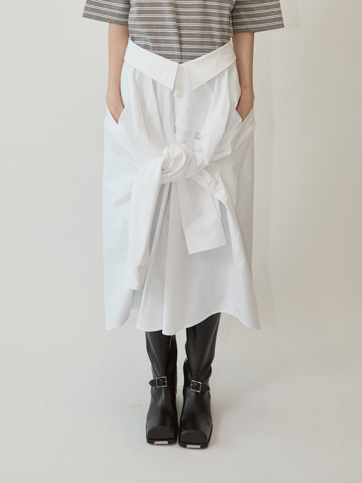 Kimhe Kim - Freja Shirt Skirt (White) product image 2 | TRAB K-Fashion Australia