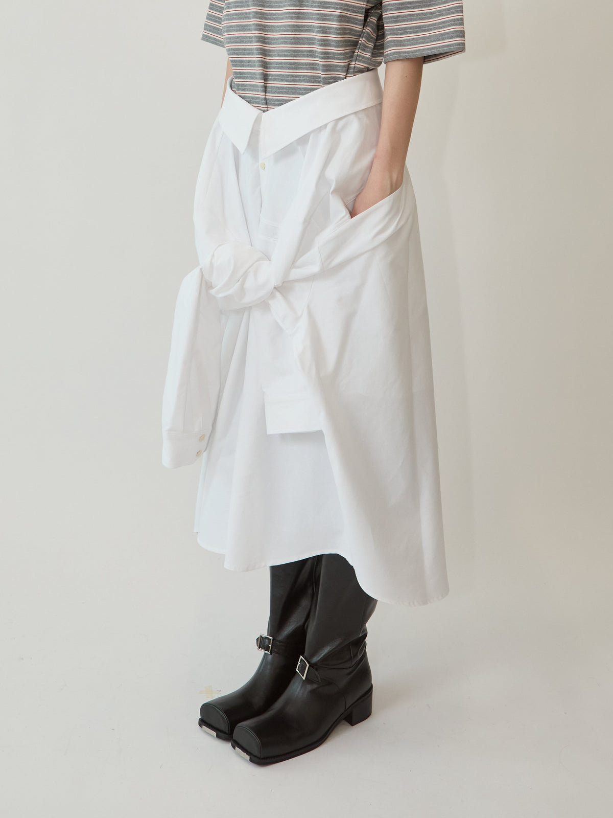 Kimhe Kim - Freja Shirt Skirt (White) product image 3 | TRAB K-Fashion Australia