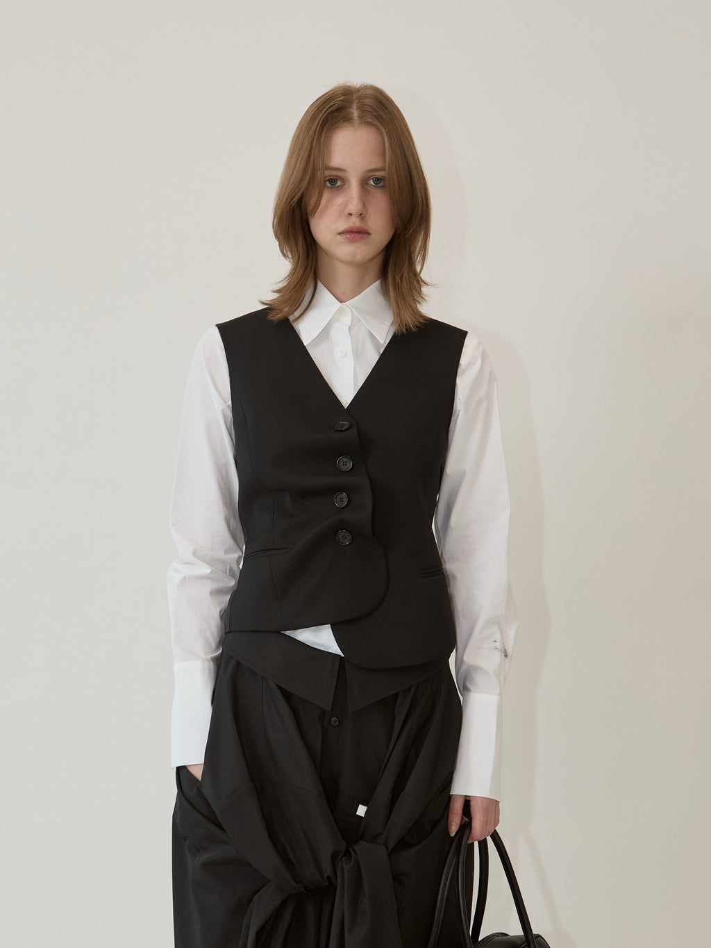 Kimhe Kim - Claude Draped Vest (Black) product image 2 | TRAB K-Fashion Australia