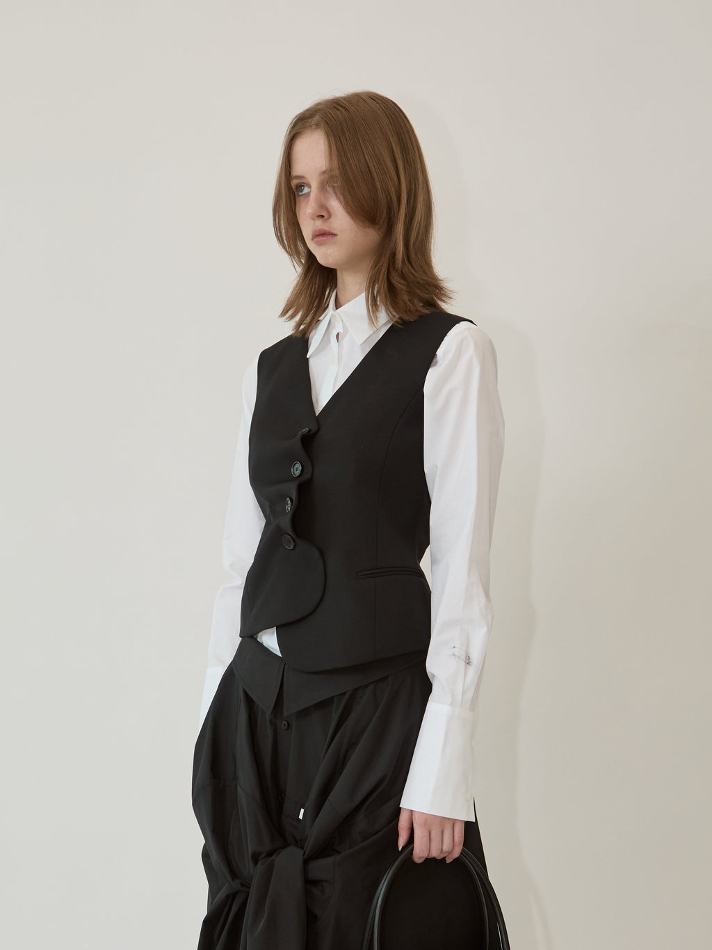 Kimhe Kim - Claude Draped Vest (Black) product image 3 | TRAB K-Fashion Australia