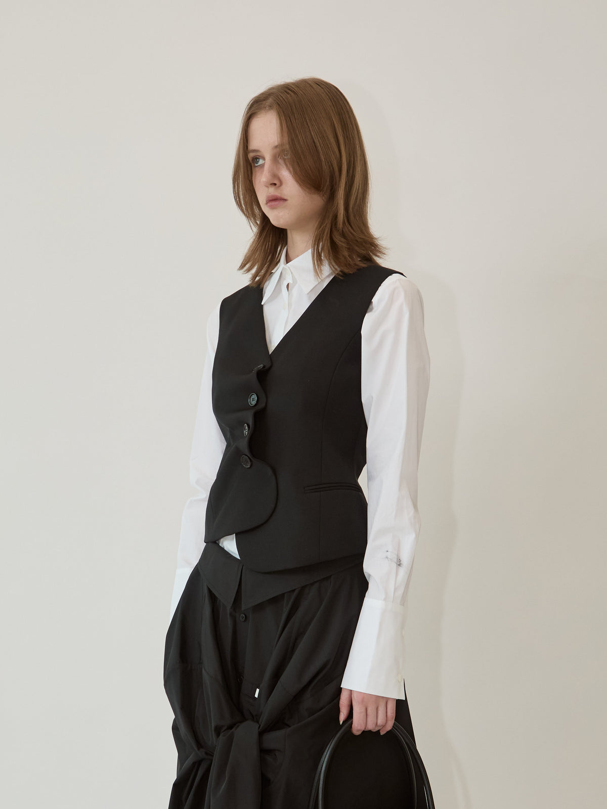 Kimhe Kim - Claude Draped Vest (Black) product image 3 | TRAB K-Fashion Australia