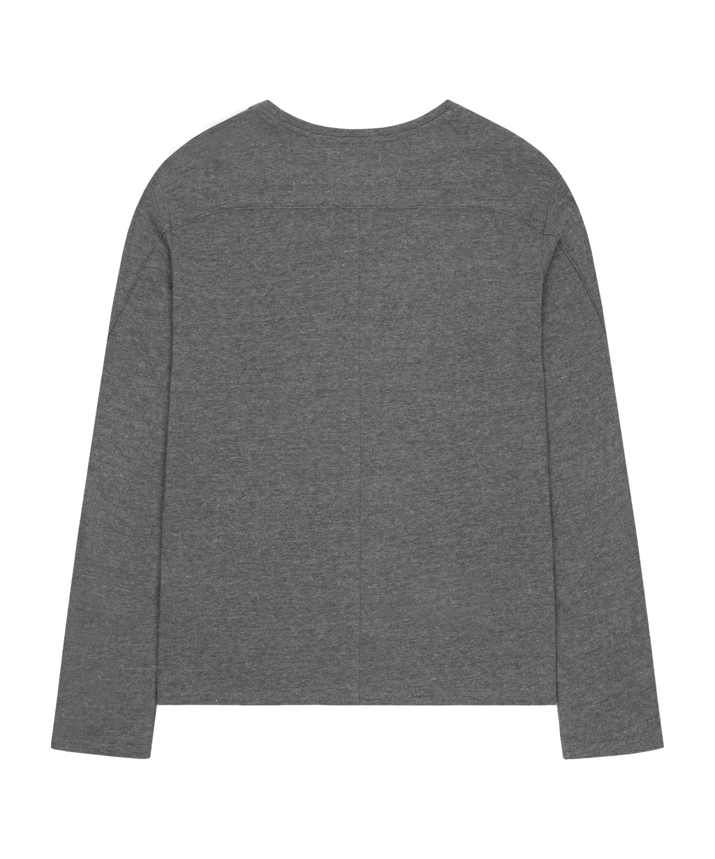 San San Gear - Piping Long Sleeve (Melange Grey) product image 2 | TRAB K-Fashion Australia