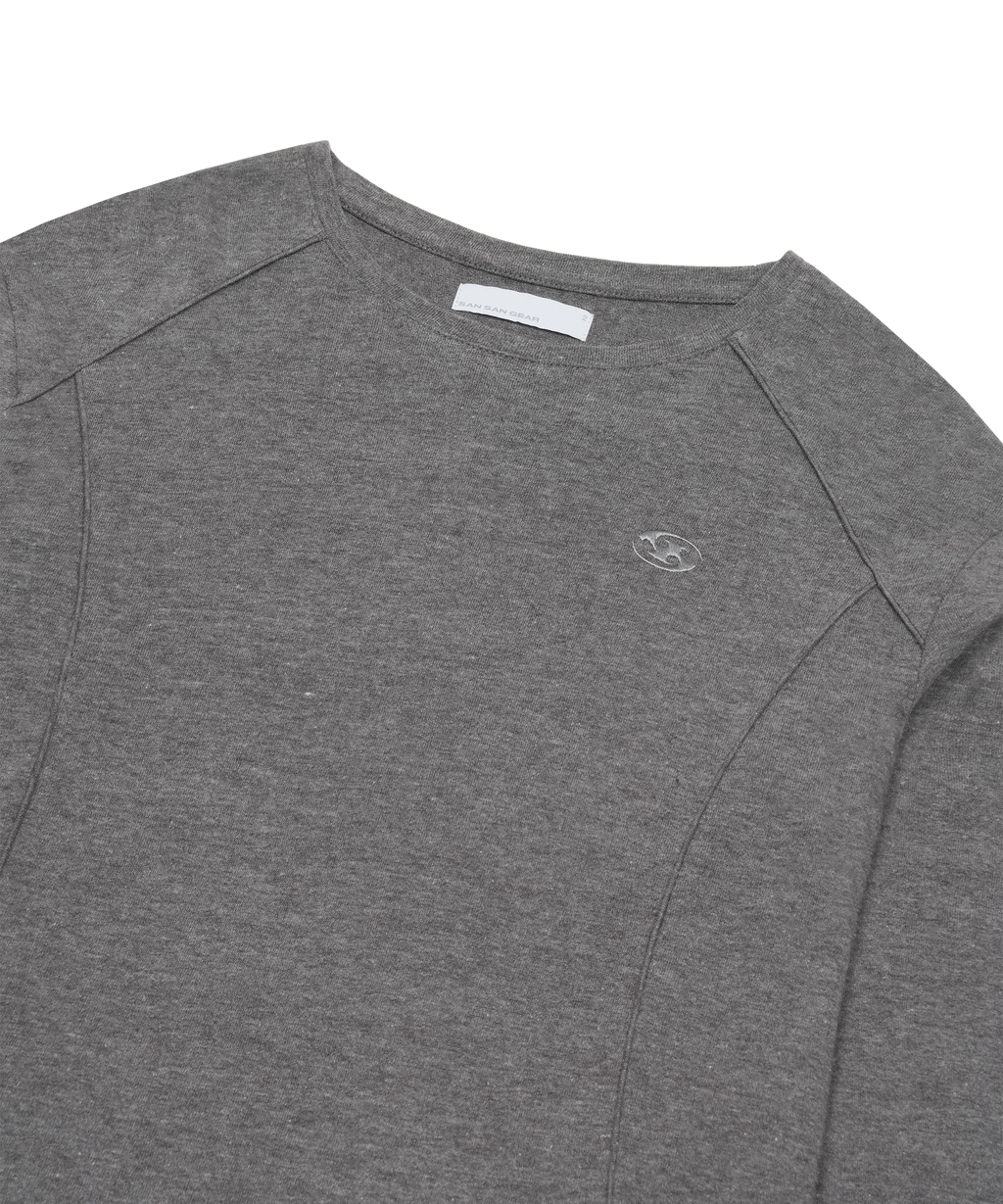 San San Gear - Piping Long Sleeve (Melange Grey) product image 3 | TRAB K-Fashion Australia