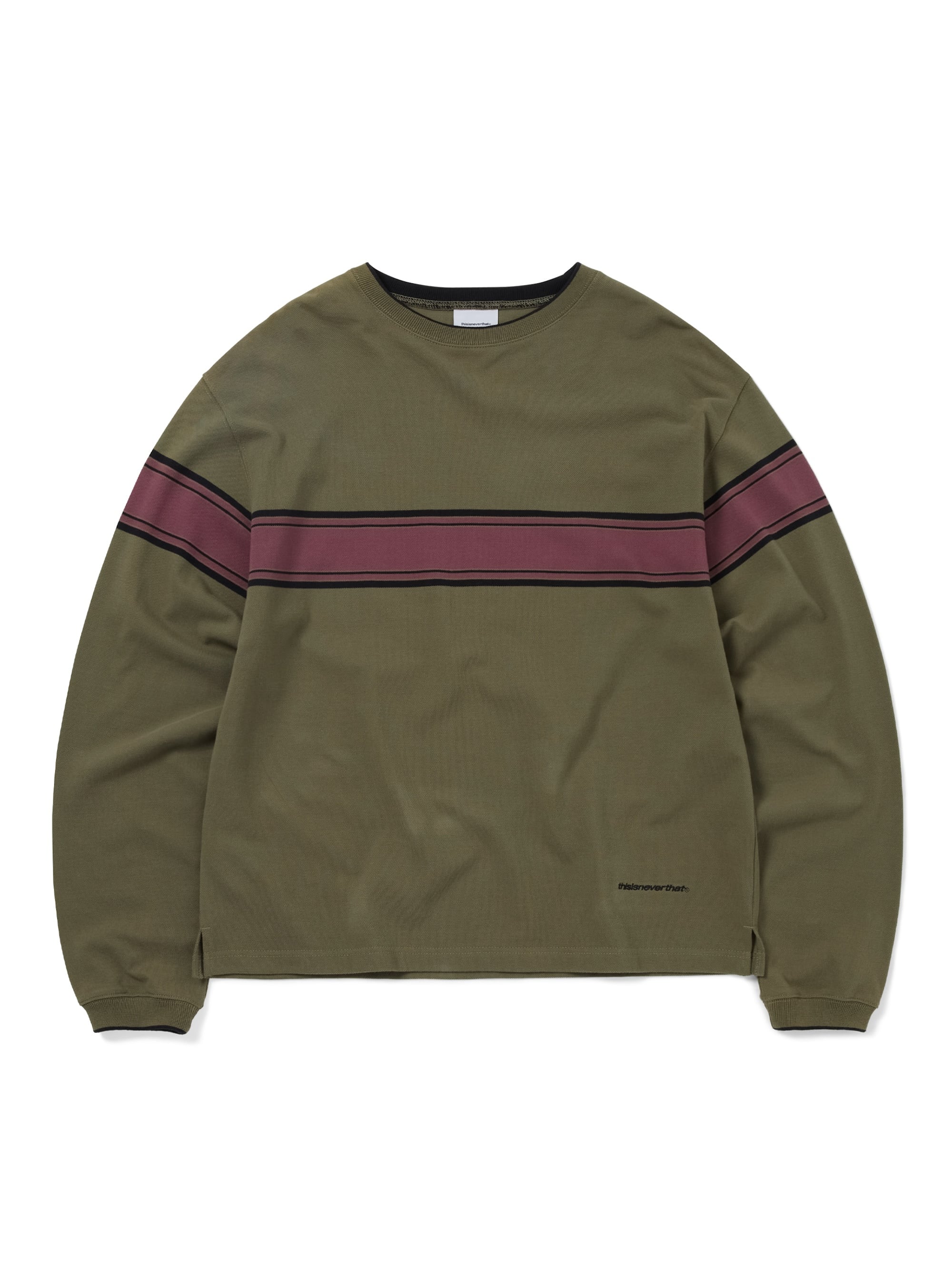 thisisneverthat - PK Line L/S Tee (Olive) product image 1 | TRAB K-Fashion Australia